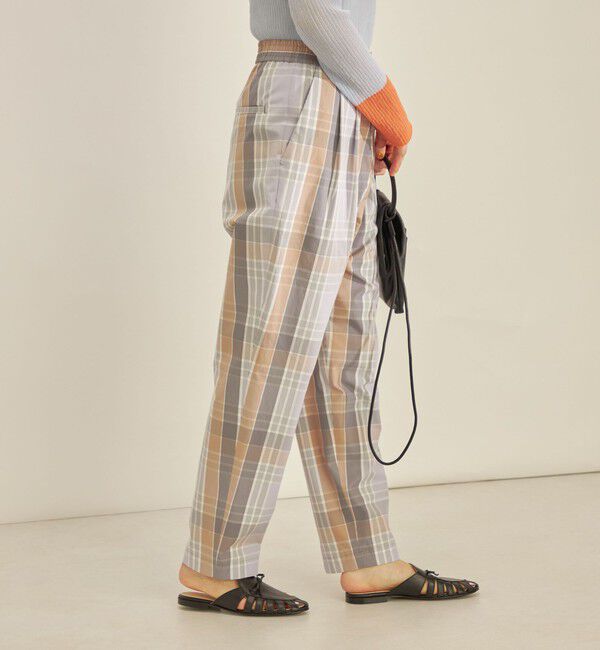 SHIPS for women「〈手洗い可能〉先染め チェック タイプライター パンツ◇」|その他|