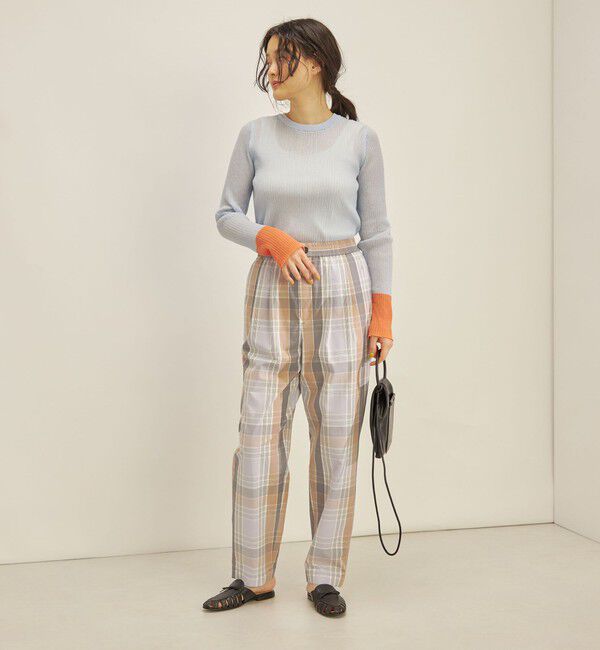SHIPS for women「〈手洗い可能〉先染め チェック タイプライター パンツ◇」|その他|