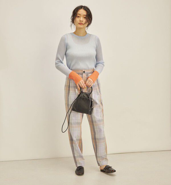 SHIPS for women「〈手洗い可能〉先染め チェック タイプライター パンツ◇」|その他|