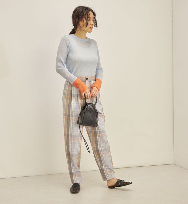 SHIPS for women「〈手洗い可能〉先染め チェック タイプライター パンツ◇」|その他|