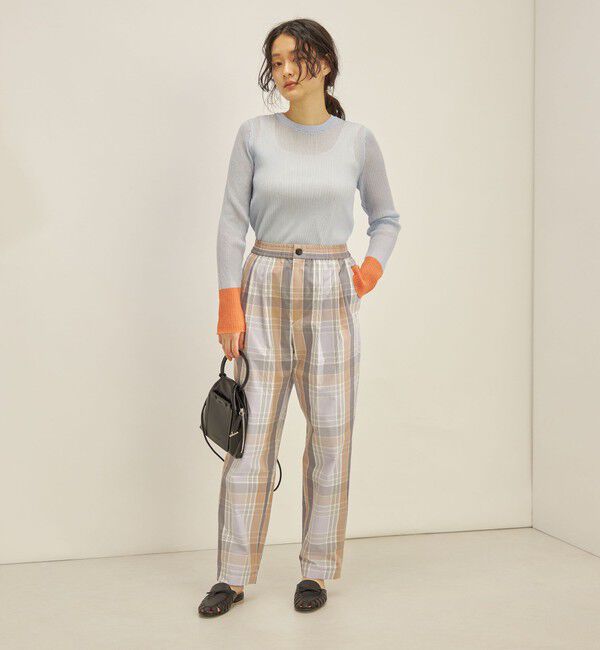 SHIPS for women「〈手洗い可能〉先染め チェック タイプライター パンツ◇」|その他|