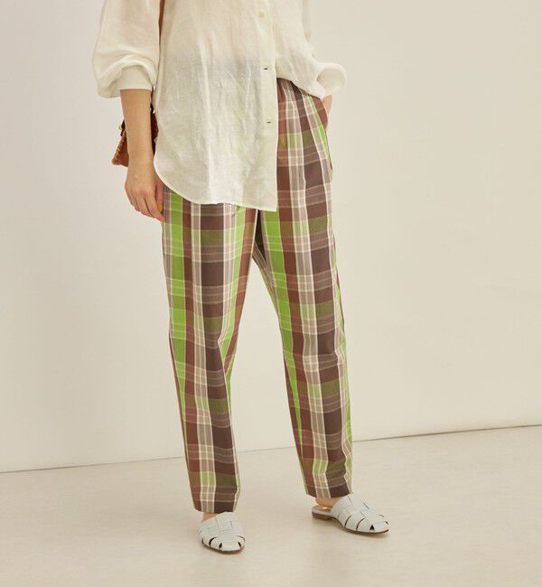 SHIPS for women「〈手洗い可能〉先染め チェック タイプライター パンツ◇」|その他|