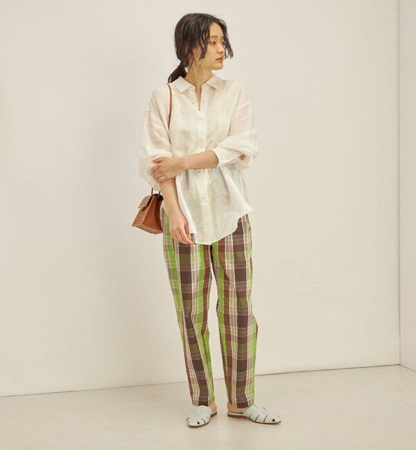 SHIPS for women「〈手洗い可能〉先染め チェック タイプライター パンツ◇」|その他|