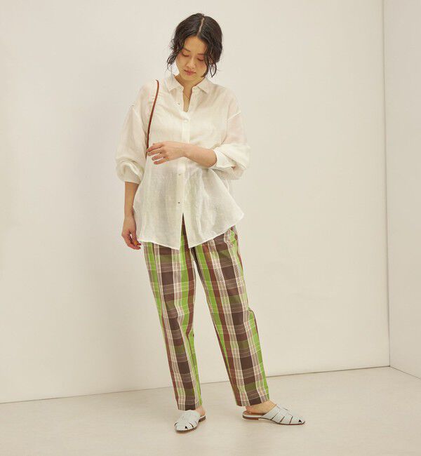 SHIPS for women「〈手洗い可能〉先染め チェック タイプライター パンツ◇」|その他|