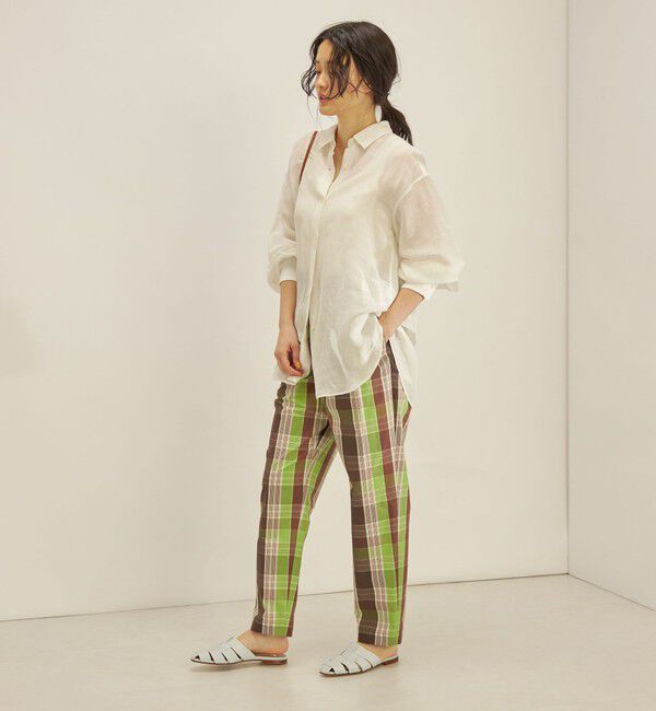 SHIPS for women「〈手洗い可能〉先染め チェック タイプライター パンツ◇」|その他|