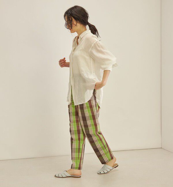 SHIPS for women「〈手洗い可能〉先染め チェック タイプライター パンツ◇」|その他|