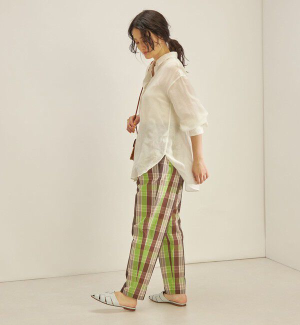 SHIPS for women「〈手洗い可能〉先染め チェック タイプライター パンツ◇」|その他|
