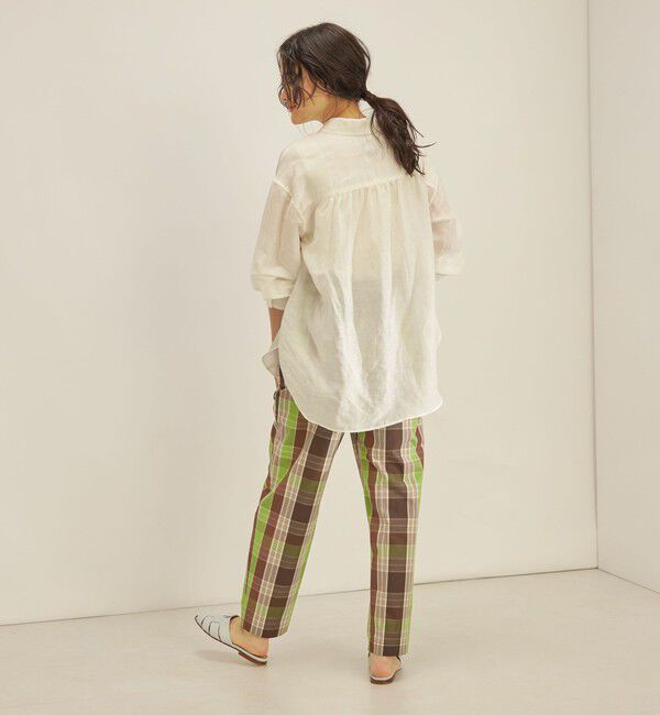 SHIPS for women「〈手洗い可能〉先染め チェック タイプライター パンツ◇」|その他|