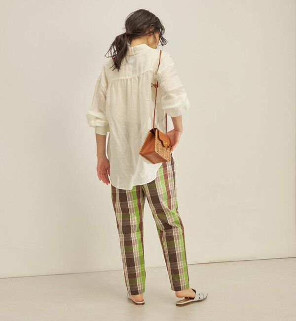 SHIPS for women「〈手洗い可能〉先染め チェック タイプライター パンツ◇」|その他|