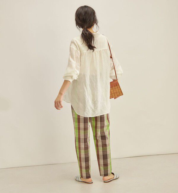 SHIPS for women「〈手洗い可能〉先染め チェック タイプライター パンツ◇」|その他|