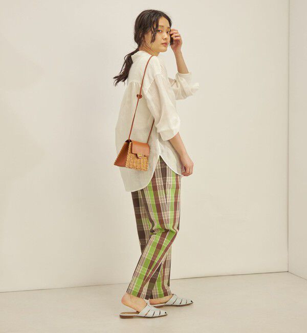 SHIPS for women「〈手洗い可能〉先染め チェック タイプライター パンツ◇」|その他|
