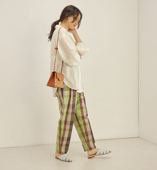 SHIPS for women「〈手洗い可能〉先染め チェック タイプライター パンツ◇」|その他|