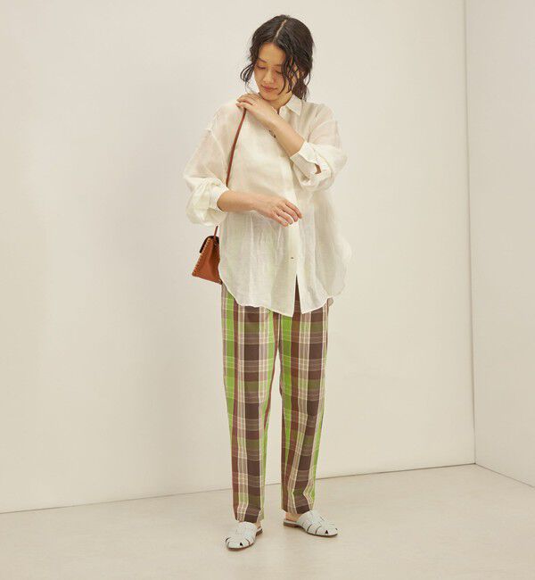 SHIPS for women「〈手洗い可能〉先染め チェック タイプライター パンツ◇」|その他|