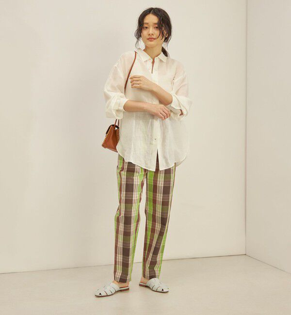 SHIPS for women「〈手洗い可能〉先染め チェック タイプライター パンツ◇」|その他|