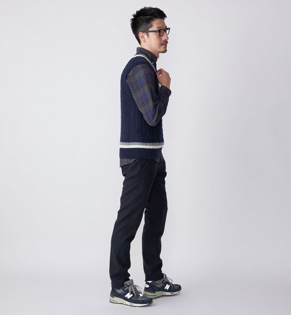 SHIPS「SHIPS: 奥山メリヤス チルデン ニット ベスト」|ベスト・ジレ|