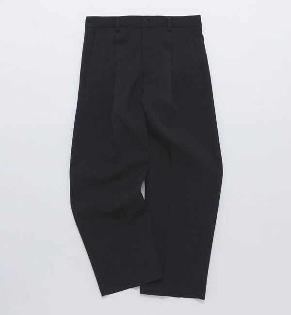 SHIPS「SHIPS: Reflax(R) ダブルクロス ワンタック ワイド パンツ」|チノ|