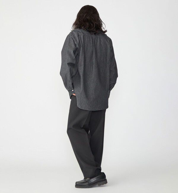 SHIPS「SHIPS: 6.5oz ウォッシュド デニム レギュラーカラー 長袖 シャツ」|シャツ・ブラウス|