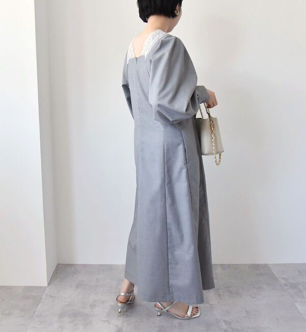 quaranciel「quaranciel:〈手洗い可能〉ウーステッド レース コンシャス ワンピース」|ワンピース|