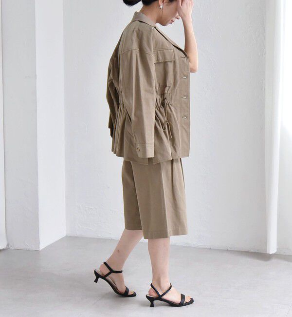quaranciel「quaranciel:〈洗濯機可能〉コットン リネン サファリ ハーフ パンツ」|その他|