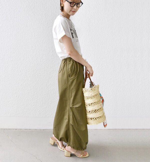 SHIPS for women「【WEB限定】〈手洗い可能〉バリエーション ロゴ 刺繍 プリントTEE」|Tシャツ・カットソー|