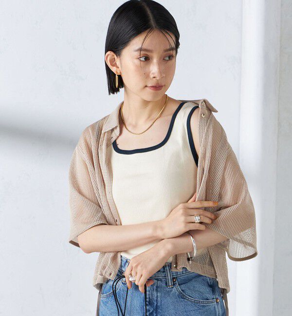 SHIPS for women「【SHIPS別注】miller:スクエアネック タンクトップ」|タンクトップ|