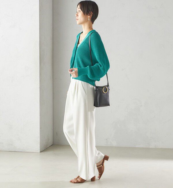 SHIPS for women「〈手洗い可能〉シャーク ツイード タック パンツ」|その他|