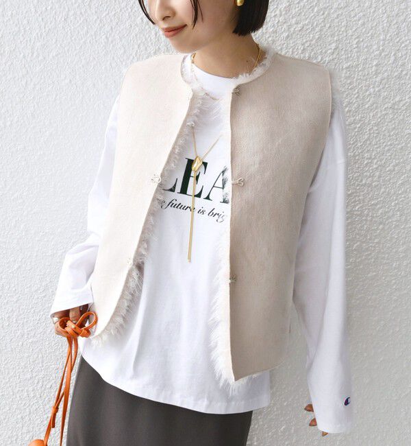 SHIPS for women「リバーシブル フェイクファー ボンディング ジレ」|ベスト・ジレ|