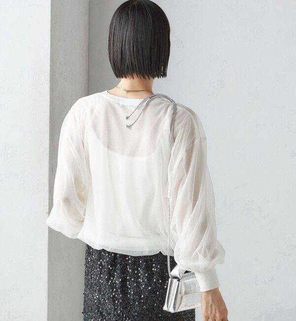 SHIPS for women「〈手洗い可能〉ダブル シアー ニット プルオーバー」|ニット・セーター|