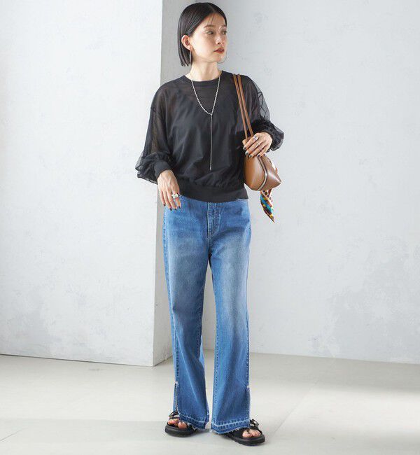 SHIPS for women「〈手洗い可能〉ダブル シアー ニット プルオーバー」|ニット・セーター|