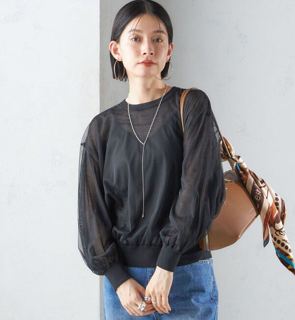 SHIPS for women「〈手洗い可能〉ダブル シアー ニット プルオーバー」|ニット・セーター|