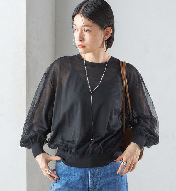 SHIPS for women「〈手洗い可能〉ダブル シアー ニット プルオーバー」|ニット・セーター|