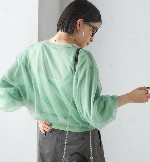 SHIPS for women「〈手洗い可能〉ダブル シアー ニット プルオーバー」|ニット・セーター|