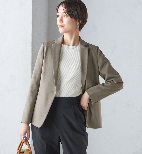 SHIPS for women「〈手洗い可能〉ツイル ストレッチ テーラード ジャケット（セットアップ対応）」|テーラードジャケット|