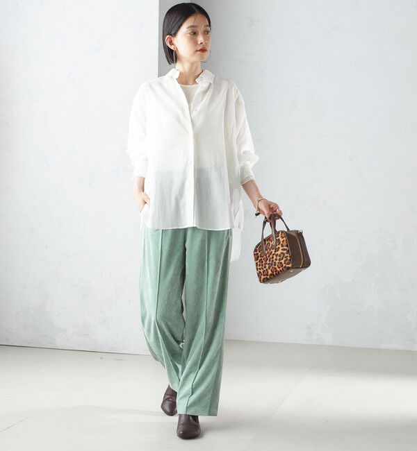 SHIPS for women「〈手洗い可能〉ベッチン ライン ストレート パンツ」|その他|