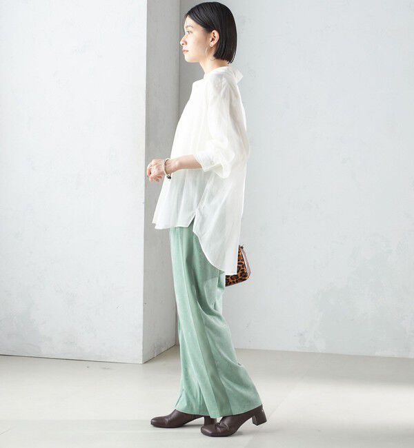 SHIPS for women「〈手洗い可能〉ベッチン ライン ストレート パンツ」|その他|