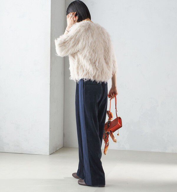 SHIPS for women「〈手洗い可能〉ベッチン ライン ストレート パンツ」|その他|