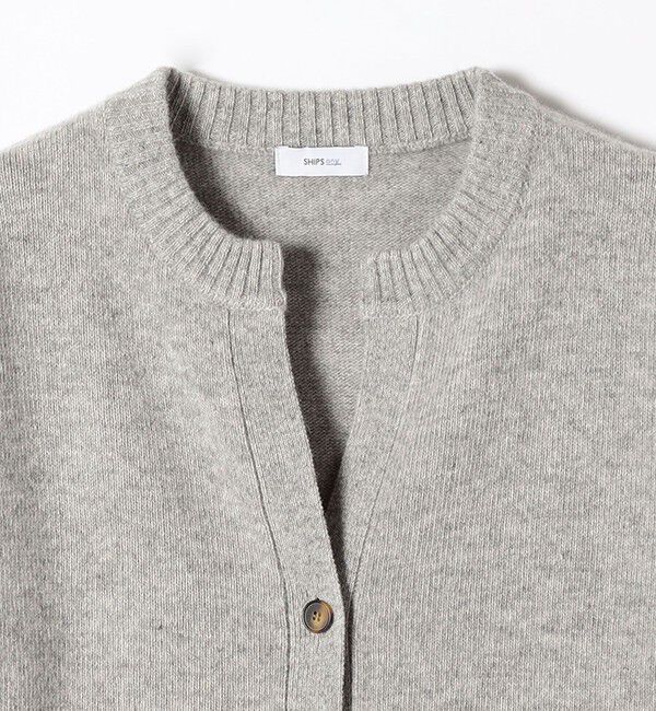 SHIPS any「SHIPS any:〈手洗い可能〉AQUA カシミヤ ミックス スキッパー カーディガン」|カーディガン|