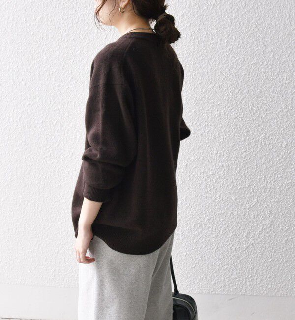 SHIPS any「SHIPS any:〈手洗い可能〉AQUA カシミヤ ミックス スキッパー カーディガン」|カーディガン|