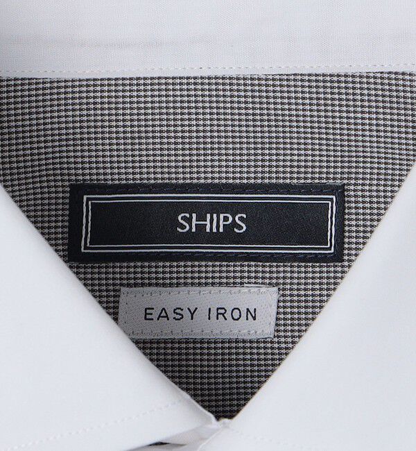 SHIPS「SHIPS: イージーアイロン チェック クレリック ワイドカラー シャツ」|シャツ・ブラウス|