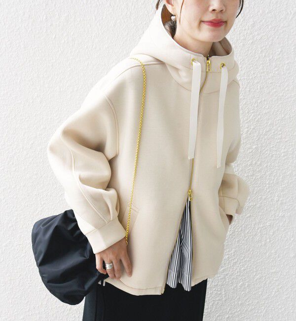 SHIPS for women「【WEB限定】〈手洗い可能〉ダンボール ダブルジップ フーディー 1」|パーカー|
