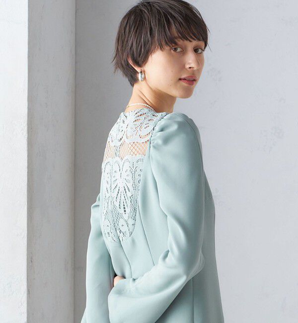 SHIPS for women「troisiemeCHACO:レース 切替 ワンピース（セレモニー対応可）」|ワンピース|