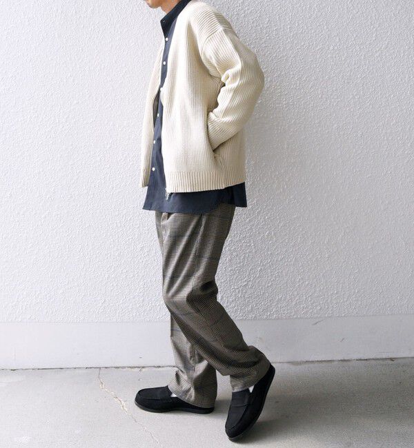 SHIPS any「SHIPS any:〈手洗い可能〉畦編み ドライバーズ Vネック ショート ジップ カーディガン◇」|カーディガン|