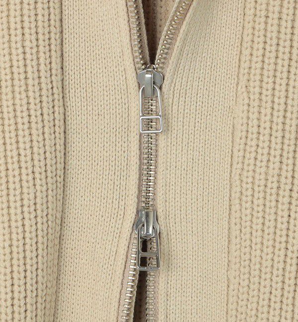 SHIPS any「SHIPS any:〈手洗い可能〉畦編み ドライバーズ Vネック ショート ジップ カーディガン◇」|カーディガン|