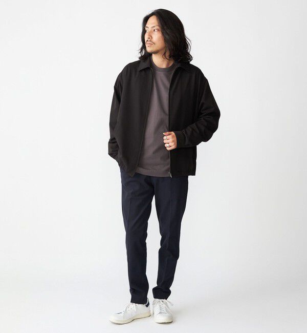 SHIPS「SHIPS:〈手洗い可能〉TR サージ シャツ ジップ ブルゾン」|ブルゾン・スタジャン|