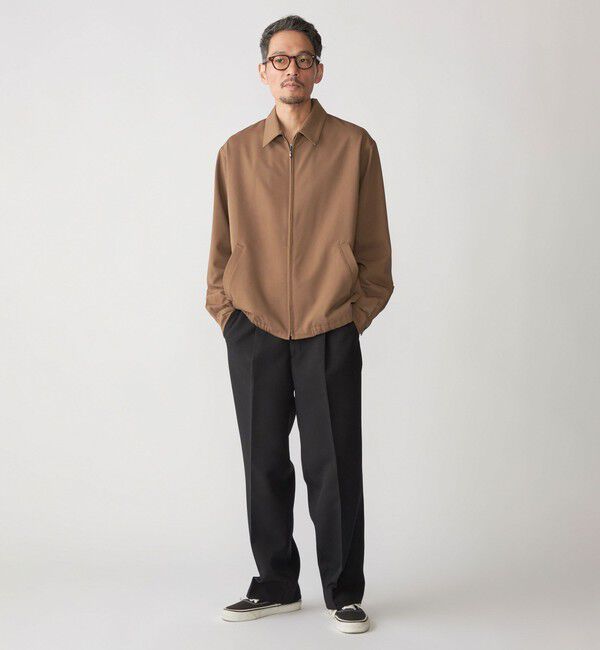 SHIPS「SHIPS:〈手洗い可能〉TR サージ シャツ ジップ ブルゾン」|ブルゾン・スタジャン|