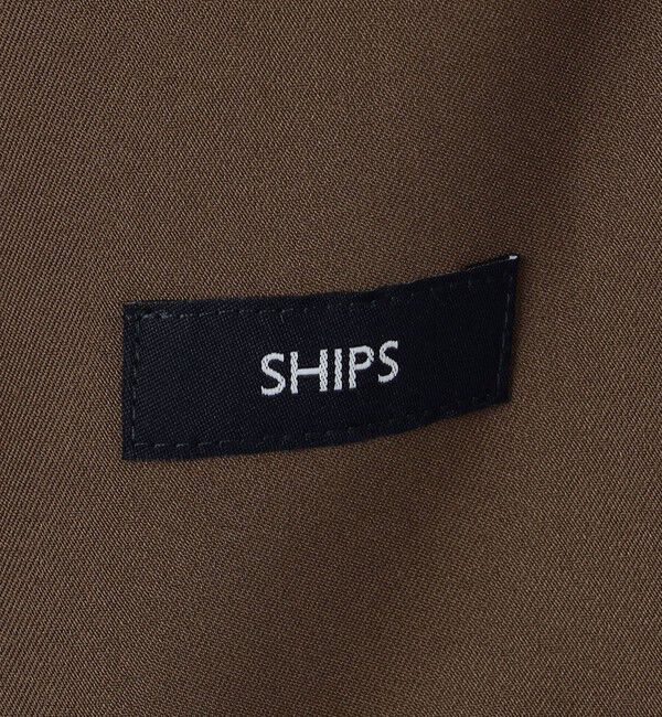 SHIPS「SHIPS:〈手洗い可能〉TR サージ シャツ ジップ ブルゾン」|ブルゾン・スタジャン|
