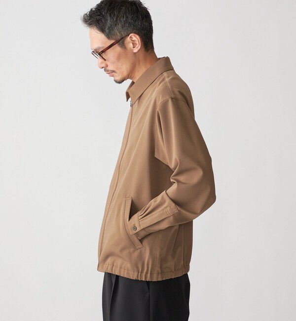 SHIPS「SHIPS:〈手洗い可能〉TR サージ シャツ ジップ ブルゾン」|ブルゾン・スタジャン|