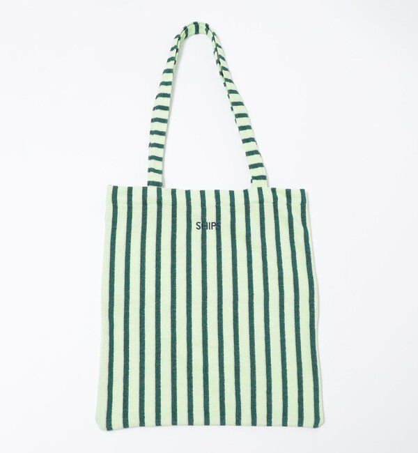 SHIPS「【WEB限定】SHIPS: パイル ストライプ SHIPSロゴ エンブロイダリー トート バッグ」|トートバッグ|
