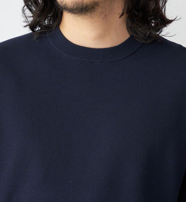 SHIPS「【WEB限定】SHIPS:〈ネックが選べる/手洗い可能〉テレワーク ビズ ワンポイント ロゴ ニット」|ニット・セーター|