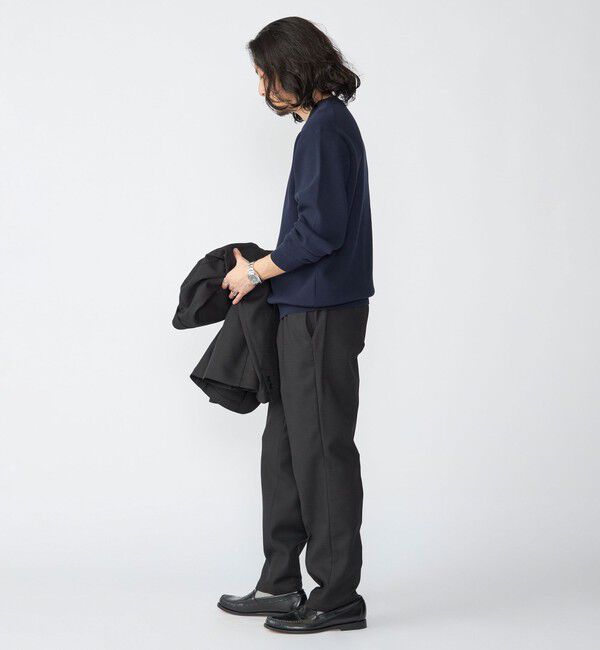 SHIPS「【WEB限定】SHIPS:〈ネックが選べる/手洗い可能〉テレワーク ビズ ワンポイント ロゴ ニット」|ニット・セーター|